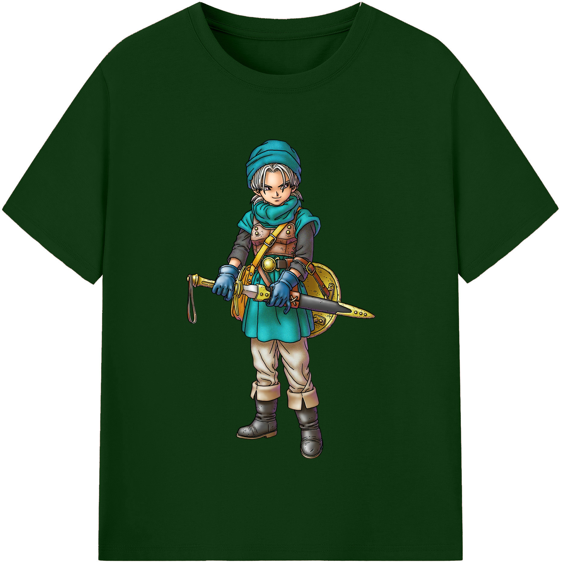 （画像用） ドラゴンクエスト Doragon Kuesuto Dragon Quest 綿100％半袖Tシャツ（フロントプリント）